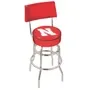 University of Nebraska Double-Ring Back Bar Stool