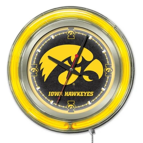 Holland University of Iowa Neon Logo Clock. Free shipping.  Some exclusions apply.