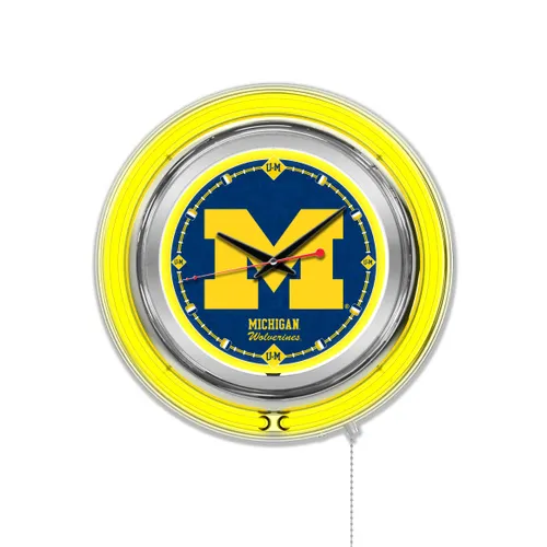 Holland University of Michigan Neon Logo Clock. Free shipping.  Some exclusions apply.
