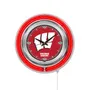 Holland Univ of Wisconsin W Neon Logo Clock