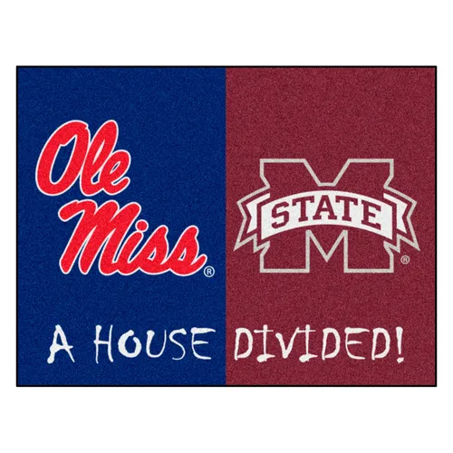 Ole Miss / Mississippi State House Divided Mat