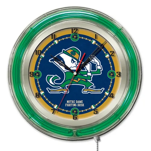 Holland Notre Dame (Leprechaun) Neon 19" Clock. Free shipping.  Some exclusions apply.