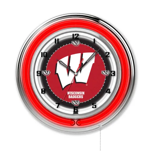 Holland University of Wisconsin "W" Neon 19" Clock. Free shipping.  Some exclusions apply.