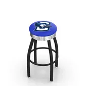 Creighton U Ribbed Ring Black or Chrome Bar Stool