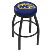 Holland Kent St U Flat Black/Chrome Ring Bar Stool