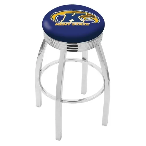 Holland Kent St U Ribbed Ring Blk/Chrome Bar Stool. Free shipping.  Some exclusions apply.