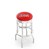 Louisiana-Lafayette Ribbed Double-Ring Bar Stool