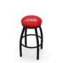 Louisiana-Lafayette Flat Blk/Chrome Ring Bar Stool