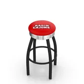 Louisiana-Lafayette Ribbed Ring Blk/Chrm Bar Stool