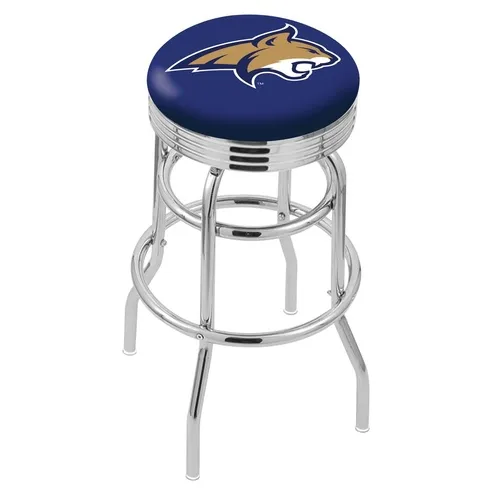 Montana State Univ Ribbed Double-Ring Bar Stool. Free shipping.  Some exclusions apply.