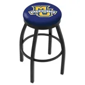 Holland Marquette U Flat Blk/Chrome Ring Bar Stool