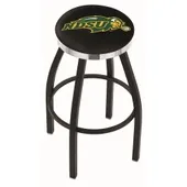 North Dakota St U Flat Blk/Chrm Ring Bar Stool Blk