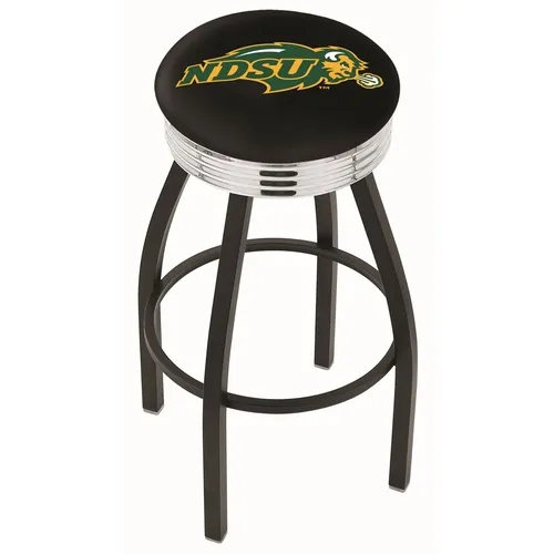 N Dakota St U Ribbed Ring Blk/Chrome Bar Stool Blk. Free shipping.  Some exclusions apply.