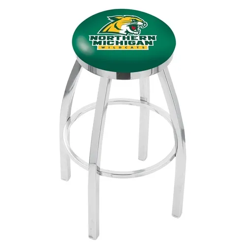 Northern Michigan Univ Flat Ring Chrome Bar Stool. Free shipping.  Some exclusions apply.