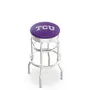 Holland TCU Ribbed Double-Ring Bar Stool