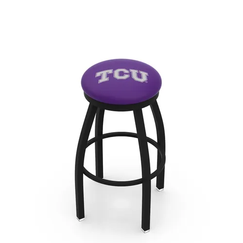 Holland TCU Flat Blk/Chrome Ring Bar Stool. Free shipping.  Some exclusions apply.