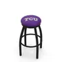 Holland TCU Flat Blk/Chrome Ring Bar Stool