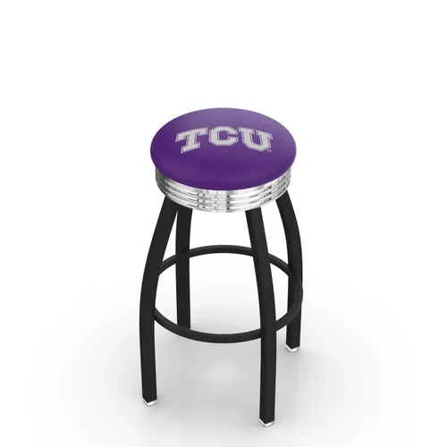 Holland TCU Ribbed Ring Black or Chrome Bar Stool. Free shipping.  Some exclusions apply.