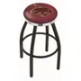 Holland Texas St U Flat Blk/Chrome Ring Bar Stool