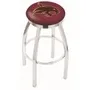 Holland Texas State Uni Flat Ring Chrome Bar Stool