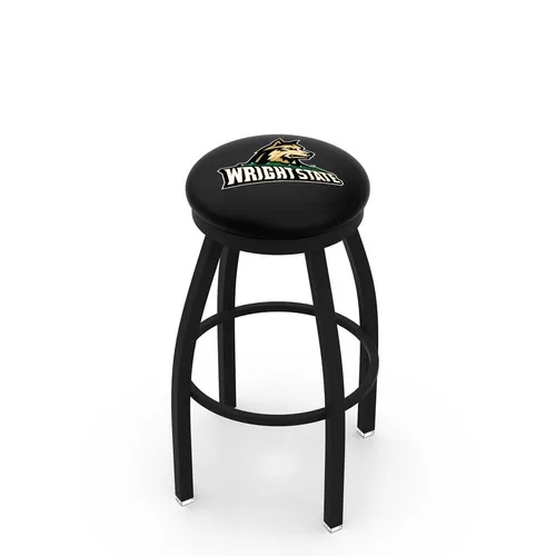 Wright State Univ Flat Blk/Chrome Ring Bar Stool. Free shipping.  Some exclusions apply.